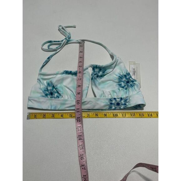 Devon Windsor‎ Iryna One Shoulder Bathing Suit Bikini Swim Top Blue White Medium - Picture 5 of 10